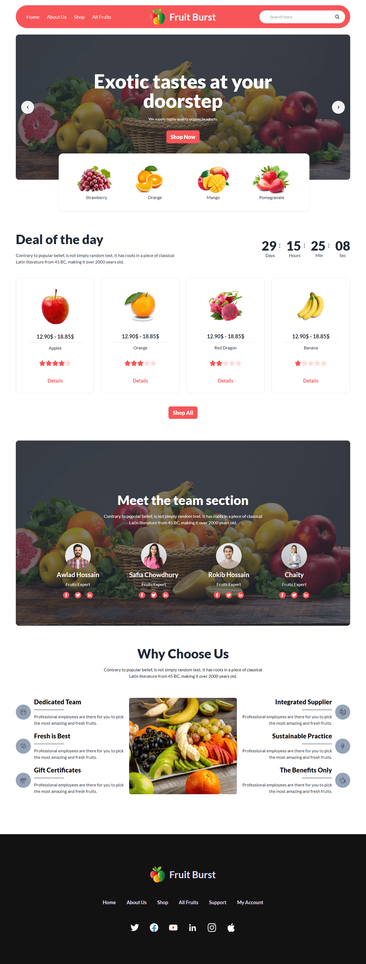 Fruit Burst - WEB DESIGNING Portfolio Project