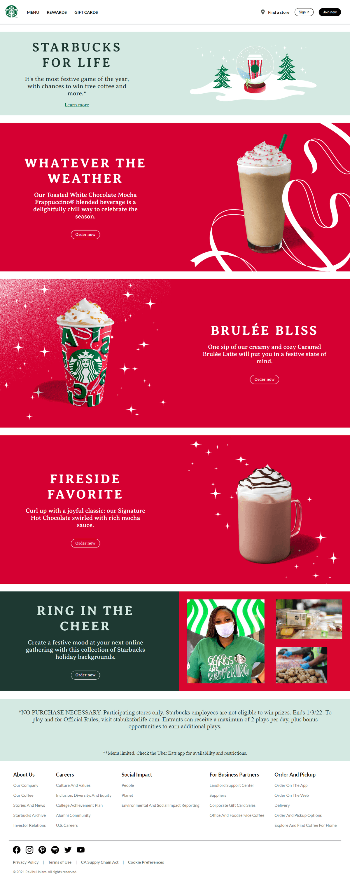 Starbucks Web - WEB DESIGNING Portfolio Project